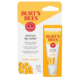 Burt's Bees Rescue Lip Relief for Valentine's Day, Original, Hydrating Lip Balm for Dry Cracked Lips, with Responsbily Sourced Beeswax and Shea Butter, 100% Natural Origin, 2 Squeezy Tubes, 0.35oz, Set Of 2
