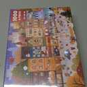 Jigsaw Puzzles for Adults 1000 Pieces, Autumn Village Town 1000pc Puzzle, 1:1 Poster, Vibrant Street with Cafe, Bakery & Hotel Kuma (Autumn Tale Town), 28 *20 inch