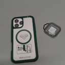 for iPhone 16 Plus Case with Camera Control Capture Button, Compatible with MagSafe, Heavy Duty Shockproof Protection, Transparent Magnetic Phone Case for iPhone 16 Plus, 6.7 inch, Green