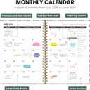 Large Planner 2026-2027, A4 (8.5" x 11") Hardcover Weekly & Monthly Planner July 2026 - June 2027 with Monthly Tabs, Academic Planner for School, Work and Office, Colorful Painting