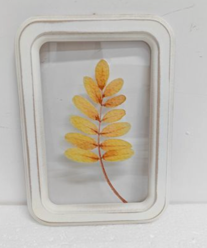 Holiday Home 11.8 Inch Yellow Leaf Wall Decor