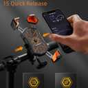 ROCKBROS Bike Phone Holder Mount for 4.5''-7.1'' Phones, Quick Release Handlebar Clamp, 360 Rotatable Motorcycle Mount