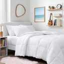 TEXARTIST Premium 2100 Series Twin Comforter All Season Breathable White Comforter Soft 4D Spiral Fiber Quilted Down Alternative Duvet with Corner Tabs Luxury Hotel Style (64"x88")
