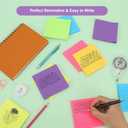 4 x Sticky Notes, 3x3 in, 12 Colors, 2X The Stickiness, Energy Boost Collection, 50 Sheets/Pad, 24 Pads