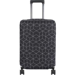 Washable Luggage Cover - Fashion Suitcase Protector Fits 27-30 Inch Luggage (Black Maze, L)
