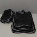 BAGAIL 4 Set/6 Set/8 Set Compression Packing Cubes Travel Accessories Expandable Packing Organizers (Half Mesh, 6-Black)