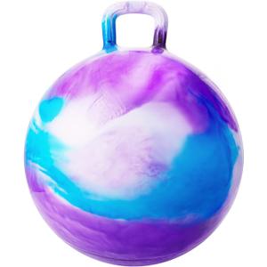 Hopper Balls for Kids 3-8, 18 Inches Bouncy Ball with Handle, 18" Inflatable Bouncing Hopper, 45cm Jumping Toys, Garden Hopping Toys Girls Boys Gifts (Purple)