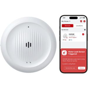 X-Sense Wi-Fi Water Leak Detector for Home - Smart 2-in-1 Leak & Low-Temperature Sensor with App Alerts, Protection for Homes, Kitchens & Basements, Model SWS0B, 1 Pack