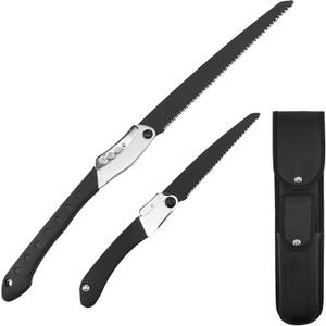 Folding Saw Set, Heavy Duty 15 Inch Extra Long Blade Hand Tool, 8.8 Inch for Trees Wood Cutting Camping Gardening Work, Hiking, Landscaping, Tree Trimming