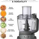 Ninja Food Processor, Professional Plus, 1000 Peak Watts, 4 Functions for Chopping, Slicing, Purees & Dough with 9-Cup Processor Bowl, 3 Blades, Food Chute & Pusher, Silver, BN601
