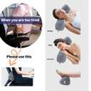Recliner Headrest Pillow, Head Pillow for Sofa, Recliner Neck Pillow, Bone Couch Neck Pillow for Pain Relieve(Grey), Large
