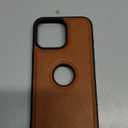 Casus Designed Strong Magnetic for iPhone 16 Pro Max Case Compatible with MagSafe Leather Slim Logo View Luxury Elegant Thin Cover with Tempered Glass Screen Protector (2024) 6.9" - Brown (iphone 16 Pro max (6.9"))