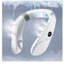 HomePlus Cooling Neck Fan, 2-in-1 Neck Air Conditioner Portable Rechargeable, Wearable Personal Fan, 4400mAh Large Battery, Ergonomic Design, White