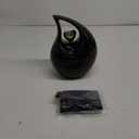 Heart of Love Cremation Urn for Human Ashes  Beautiful Memorial ERN for Adult  Decorative ERN for Loved Ones  Funeral Urn for Burial or Display (Black Gold, Adult)