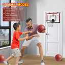 24 X 16 Inch Large Indoor Basketball Hoop for Kids Teens Adults, Over The Door Basketball Hoops with Electronic Scoreboard, Basketball Toys Birthday Gifts for Boys Girls