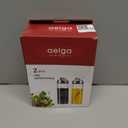 Aelga Olive Oil Dispenser - 14 OZ Glass Oil and Vinegar Dispenser Bottles Set for Kitchen No Drip-Set of 2