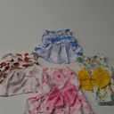 5 Pieces Dog Dresses Puppy Bowknot Luxury Princess Dress Floral Clothes Wedding Evening Dress Summer Outfits Tutu Skirt Cute Doggie Dress for Small Dog Girl 5 in 1 S (Blue + Green + Pink +Red + White)
