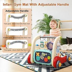 Baby Play Gym Mat, Detachable Infant Gym Pad Baby Kick & Play Piano Mat Kids Tummy Time Musical Activity Center Play Mat Learning Sensory Exploration Motor Skill Development for Newborn Infant Toddler