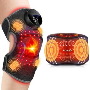 Dual Light Therapy Combo: Rechargeable Body Belt & Knee Support with Vibration Massage for Full Body Comfort