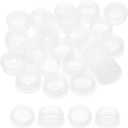 PATIKIL Bottle Adapter 0.79"/20mm, 25 Pcs Press in Bottle Adapter Plugs for Oral Dispensers Liquid Oil Plastic Glass Bottles Stopper, Clear