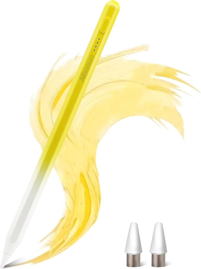 Creative Stylus Pen for Touch Screens  Long Battery Life, Universal Compatibility for iPhone/iPad/Samsung/Huawei/Lenovo/and Other iOS/Android Tablets, for Drawing and Writing (Yellow)