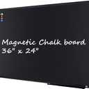 Lockways 36" x 24" Magnetic Chalkboard Black Board, Magnetic Bulletin Blackboard| Wall Mounted Message Presentation Memo Board 3 x 2 Feet