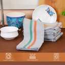 Terry Dish Towels, Pack of 6, 30 x 50 cm, Highly Absorbent Kitchen Cleaning Cloths 12"X20" Milange