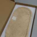 Natural Travertine Vanity Tray for Bathroom Countertop, 12" L x 6" W Light Beige Cream Decorative Tray with 4 Non-Slip Silicone Gaskets, Marble Tray for Jewelry, Perfume, Dresser Organizer