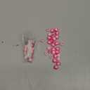 NAISKA 60Pcs Hot Pink Heart Hair Beads for Kids Girls Round Bead for Hair Cute Beads for Braids Small Pony Dreadlock Jewelry Girls Braid Clips Accessories