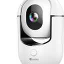 2K Pan/Tilt Security Camera, WiFi Indoor Cameras for Home Security with AI Motion Detection, Pet/Dog/Baby Camera with Phone App, 2-Way Audio, 24/7, Siren, TF/Cloud Storage (White)