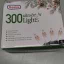 PREXTEX 300 Count Clear Christmas Tree Lights with Green Wire - 60 ft Warm White Christmas Lights for Indoor or Outdoor Use - Holiday Incandescent String Lights for Xmas Trees, Patios, and Fences