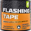 Flashing Tape for Windows and Doors, 3.75 in x 30 ft Roll, Acrylic Adhesive, Black Self-Adhesive Flashing Tape, Waterproof, UV Resistant, Great for Sealing Doors, Windows, and Construction & Repairs