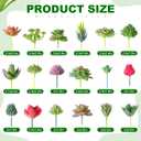 WILLBOND 50 Pcs Bulk Mini Artificial Succulents Plants Assorted Unpotted Realistic Plants Fake Textured Succulent Picks Realistic Plastic Cactus Stems for Succulent Garden Home Decor (Normal Style)