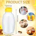Didaey 48 Pcs 16 oz Honey Jar with Lids Squeeze Honey Bottles Bulk Clear Plastic Honey Container Honey Dispenser Empty with Flip Lid