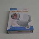 Orzbow Foldable Potty Training Seat, Toddler Toilet Seat for Travel with Suction Cups | Firmly Adhere and Adjustable Length | Fits Most Adult Toilets, with Splash Guard, Easy to Clean, Ivory White