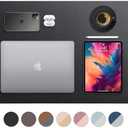 Vine Creations Leather Desk Mat 24" x 17", Desk Protector, PU Leather Desk Pad, Small Desk Pad Mat, Desk Blotter, Desk Pads on Top of Desks, Small Desk Mat for Home or Office (Black)