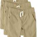 The Children's Place boys Pull On Jogger Shorts, FLAX, 16