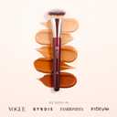 BK BEAUTY 115 MEDIUM CONTOURED FOUNDATION BRUSH Contoured Foundation Brush for Liquid Makeup - Foundation Makeup Brushes - Face Brush For Liquid Or Cream Foundation