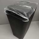 TIPGO Bathroom Can with Lid, 4 Gallon / 15 Liter Small Garbage Can, Press Top Bin, Plastic Wastebasket with Pop-Up Lid for Bedroom, Living Room, Office (Black)