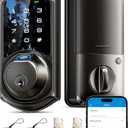 Veise VE07 Fingerprint Smart Door Lock, 7-in-1 Keyless Entry Deadbolt with App Control, Electronic Digital Touchscreen Keypad, Biometric Smart Locks for Front Door, Auto Lock, Matte Black