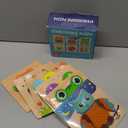 Bekayshad Wooden Puzzles Toddler Toys Gifts for 1 2 3 Year Old Boys Girls, Animal Jigsaw Puzzles Montessori Toys, Learning Educational Christmas Birthday Gifts for Girls Boys Ages 1-3 (6pcs)