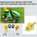 DEEG Replacement for John Deere Lawn Mower Front Wheel Bearing Kit LA100 L105 LA115 LA125 LA130 LA135 LA140 LA145 LA150 LA155 LA165 LA175 x300 d120 D140 D130 D110 D170 L110 L120 L130 L135