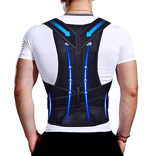 Upgraded Posture Corrector Back Brace for Men and Women, New Version Lumbar Support for Posture Improving and Pain Relief, Full Back Support for Neck, Shoulder, Waist Pain, L