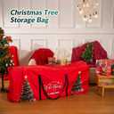 Christmas Tree Storage Bag 9 Ft Tall Tree Container,Waterproof, Equipped With Durable Handles & Zipper,Heavy Duty Oxford,Xmas Tree Storage Bag With Wide Opening Fits For Big Xmas Tree (Red)