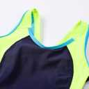 J.E Sterguard Athletic Girls' One Piece Swimsuits Girls Bathing Suits Pro for Practice Black Girl Swimsuit Size 6-16 1880-HP (Blue)