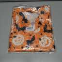 Christmas Shirts Men,Thanksgiving Button Up Shirt for Men,Casual Halloween Hawaiian Short Sleeve Shirt (Orange, XXL)