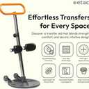Etac Turner PRO Patient Transfer Aid - Sit to Stand Lift for Elderly with High Safe Working Load (440 lbs) - Patient Lift and Mobility Assist for Safer Transfers with Platform Disc & Anti-Slip Bottom