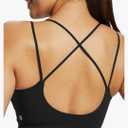 Baleaf Women's Sports Bra Longline, Molded Cup Yoga Bra Thin Strap Low Impact Workout Crop Tank Tops, L/XL