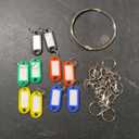 Large Key Ring - 21pcs Janitor Big Multi Key Chain Organizer Extra Metal Hoop Holder with Labels Tags for Landlord for Office, Schools, Warehouse, Hotel, Apartments, 3.5 inch