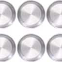 Alimat PluS 5.5 Inches Small Stainless Steel Plates Set of 6, Lightweight Metal Dinner Plates for Fruits and Snacks, Dishwasher Safe (Silver)
